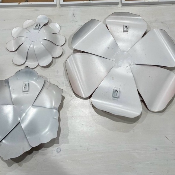 Metal Flower Wall Dorm Decor Set Pink Accent Floral Art Home‎ Decoration - Picture 5 of 5